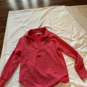 Simply Southern V-Neck Pink Sweater